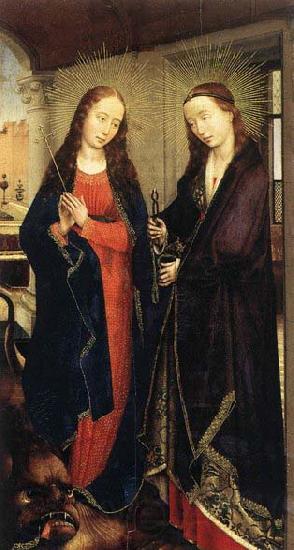 WEYDEN, Rogier van der Sts Margaret and Apollonia Germany oil painting art